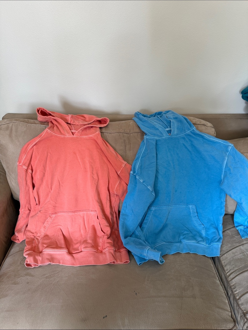 GUC Cat & Jack Coral and Blue Hooded Sweatshirts - Set of 2